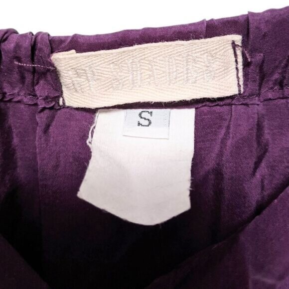 CP SHADES Purple Silk Tiered Maxi Skirt S - Picture 4 of 6